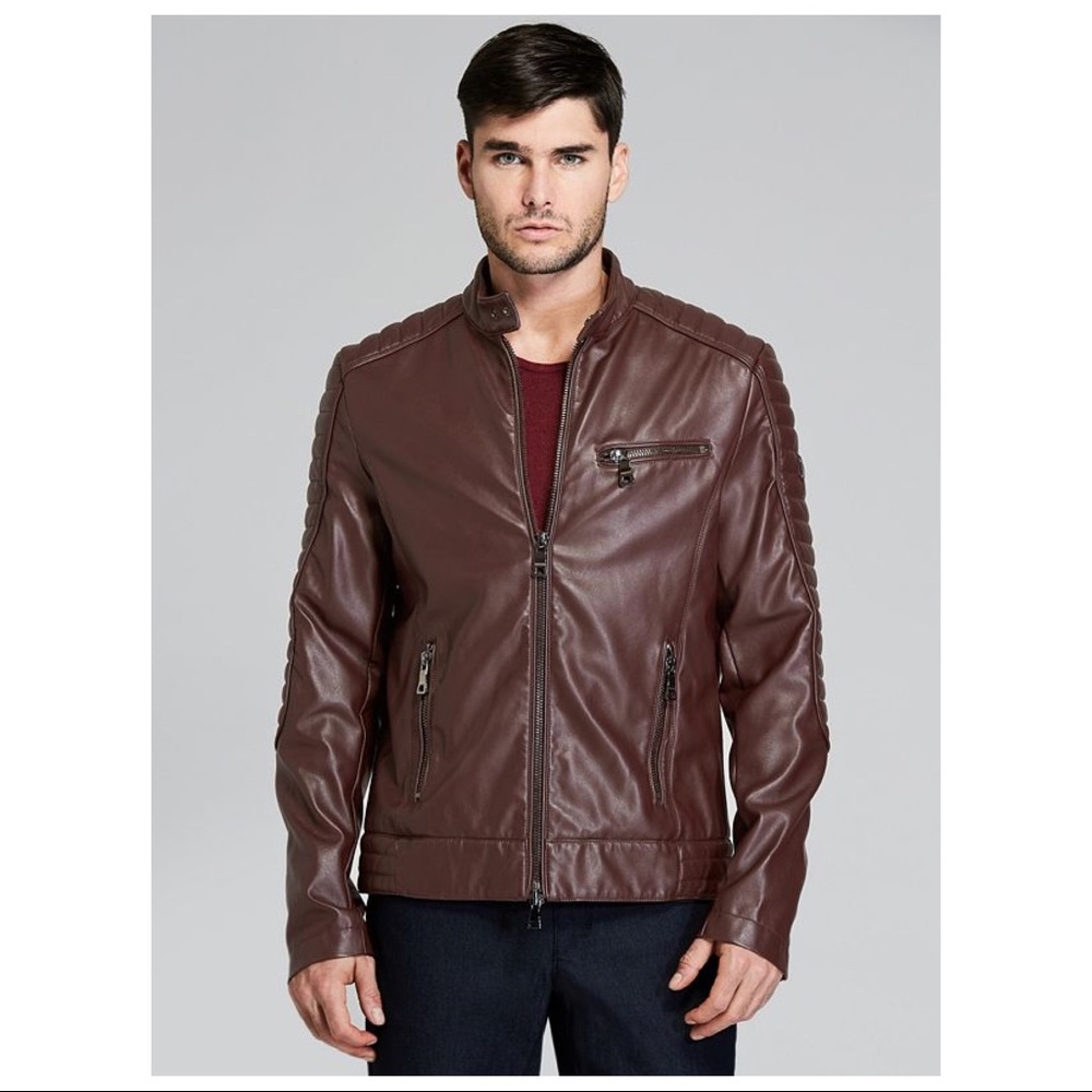 Marciano | Padded Leather Biker Jacket